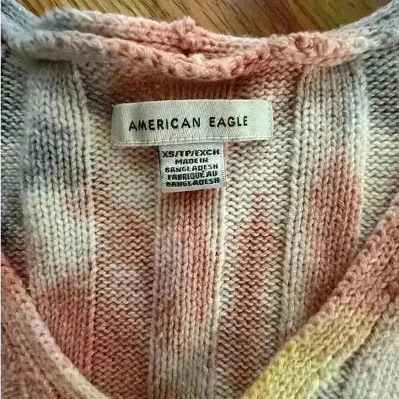 Tie Dye Long Sleeve Crop Top Sweater SZ XS l Hippie Boho Festival Spring - Picture 6 of 7